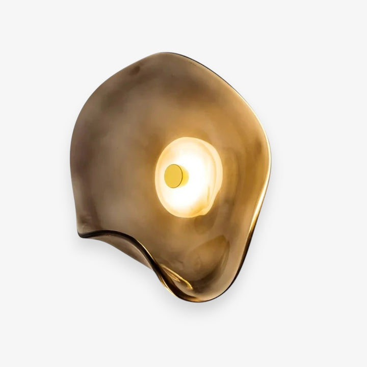 Japandi Organic Glass Wall Light