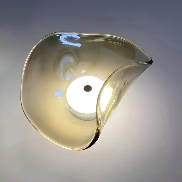 Japandi Organic Glass Wall Light
