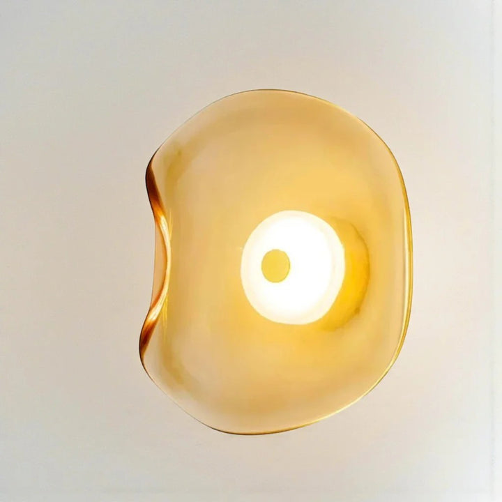 Japandi Organic Glass Wall Light