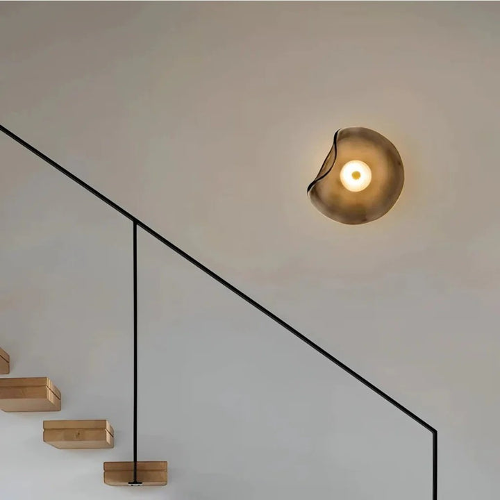 Japandi Organic Glass Wall Light
