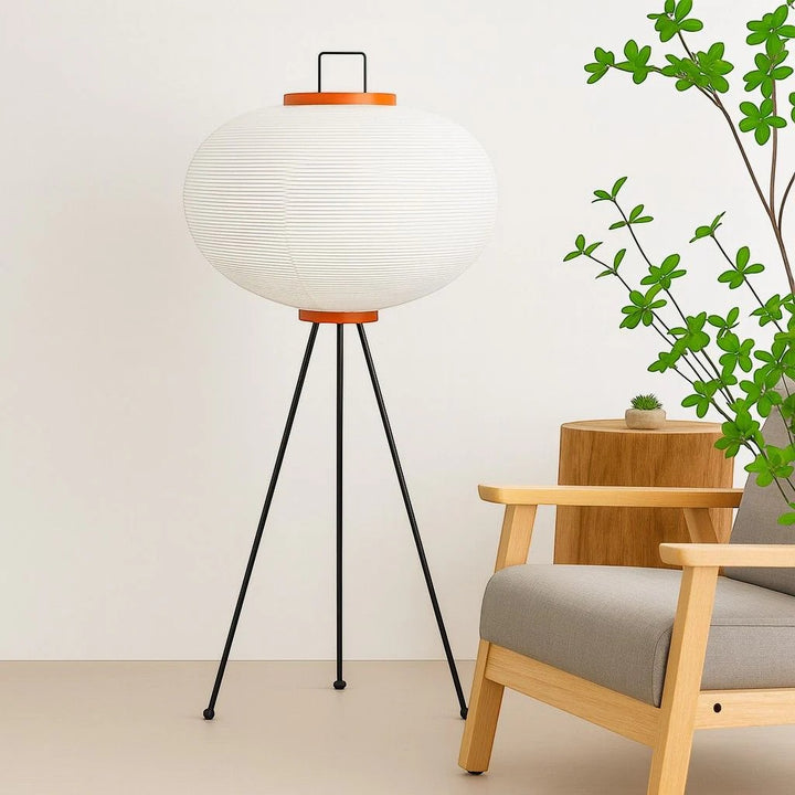 Japandi Japanese Paper Tripod Floor Lamp