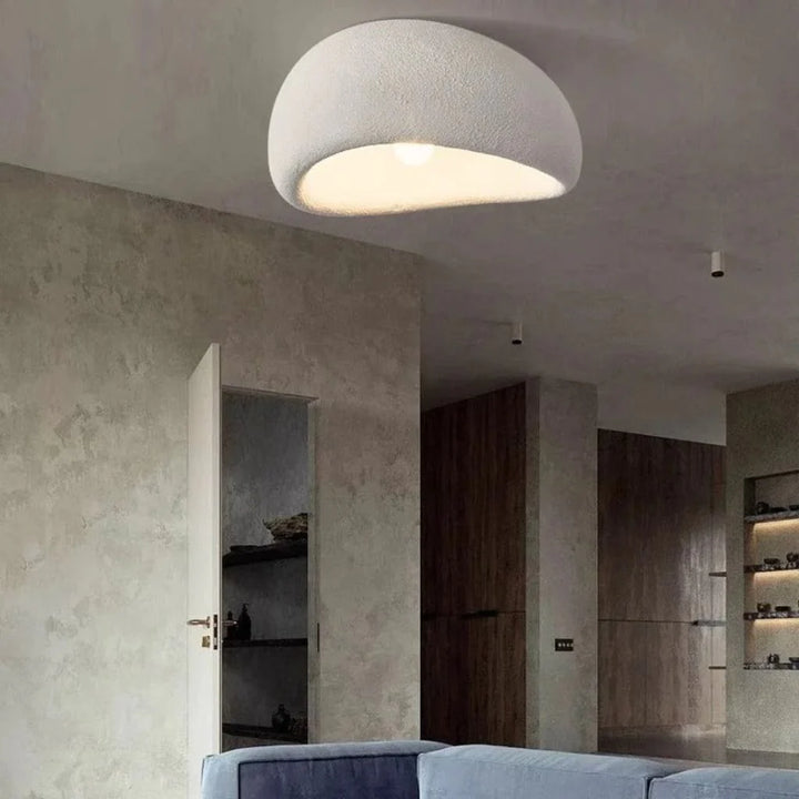 Japandi Resin Flush Mount Ceiling Lamp