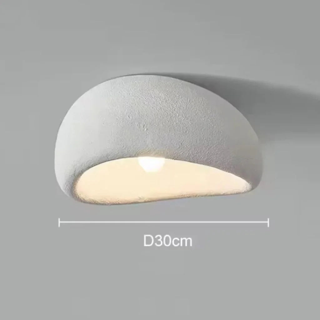 Japandi Resin Flush Mount Ceiling Lamp
