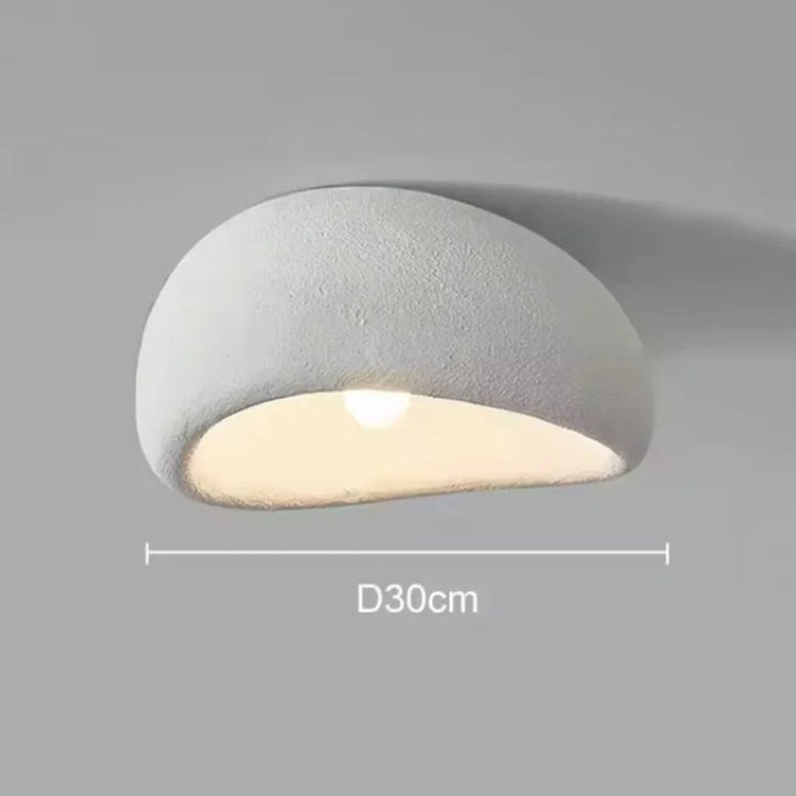 Japandi Resin Flush Mount Ceiling Lamp