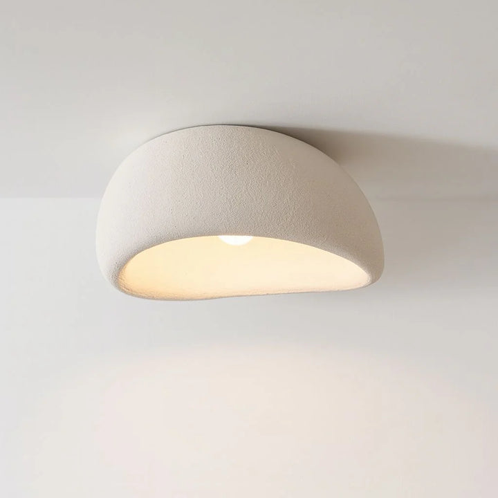 Japandi Resin Flush Mount Ceiling Lamp
