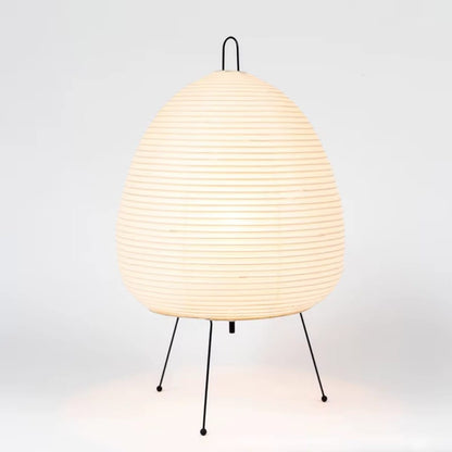 Japandi Rice Paper Tripod Floor Lamp Boldenn