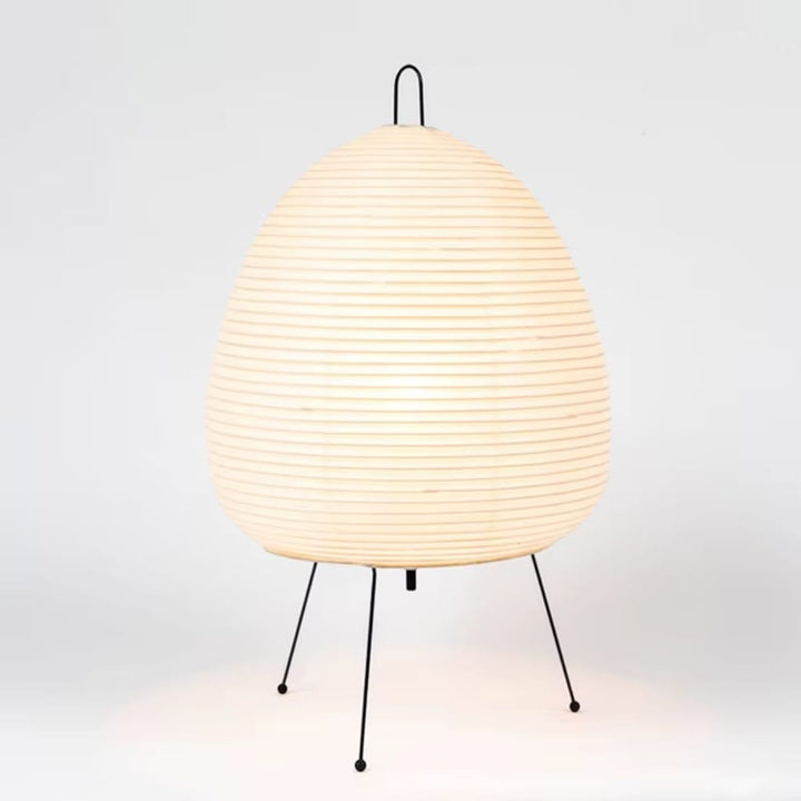 Japandi Rice Paper Tripod Floor Lamp Boldenn