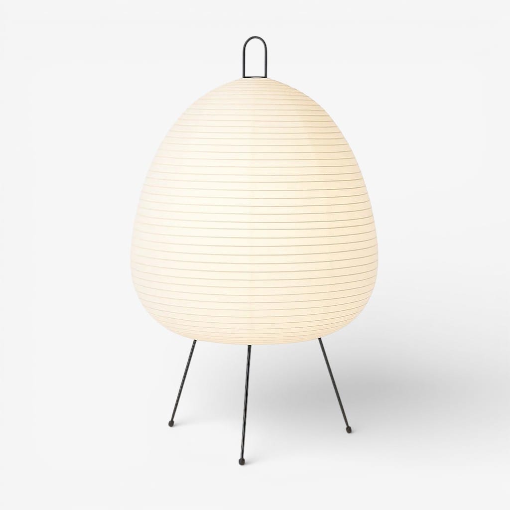Japandi Rice Paper Tripod Floor Lamp Boldenn