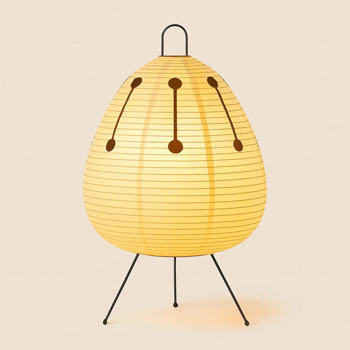 Japandi Rice Paper Tripod Floor Lamp
