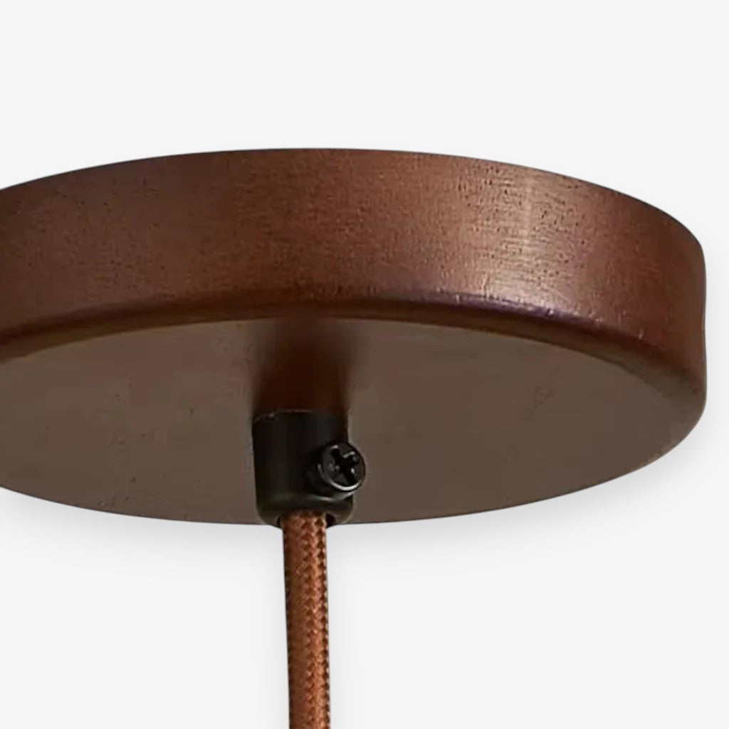 Japandi Travertine & Wood 3 Globes Pendant Light