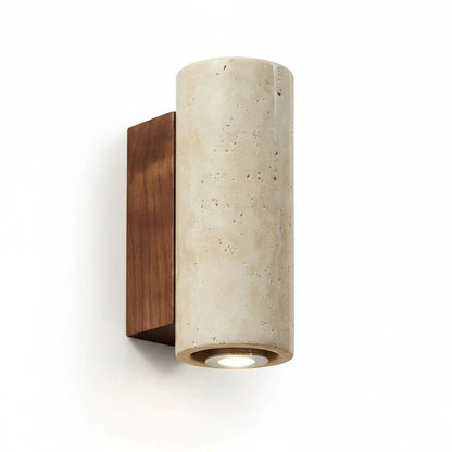 Japandi Natural Travertine Wall Lamp Boldenn