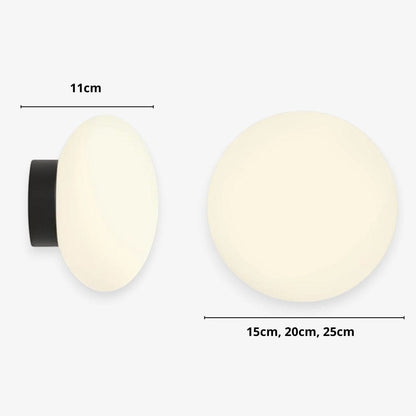 LumaGlass Nordic White Glass Wall Light Sconce Boldenn