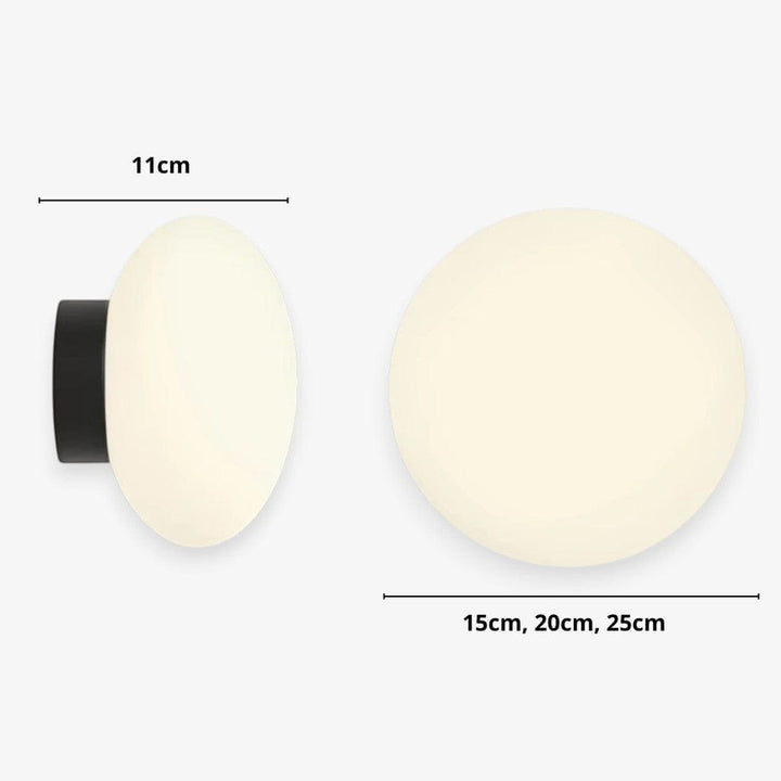LumaGlass Nordic White Glass Wall Light Sconce Boldenn