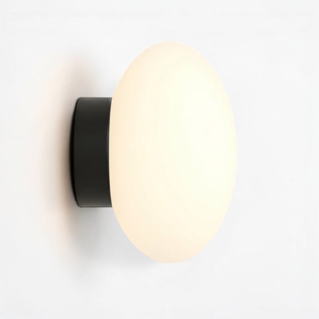 LumaGlass Nordic White Glass Wall Light Sconce Boldenn