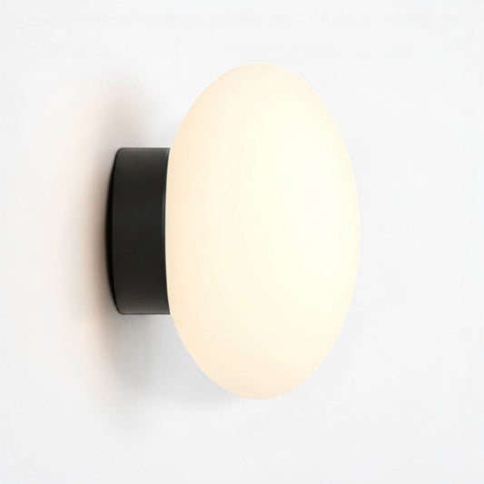 LumaGlass Nordic White Glass Wall Light Sconce Boldenn