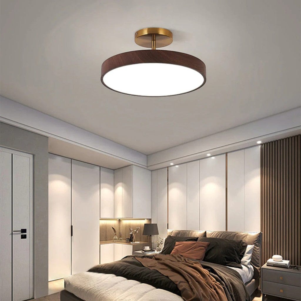 LumiShell Scandinavian Semi Flush Mount Ceiling Light Boldenn