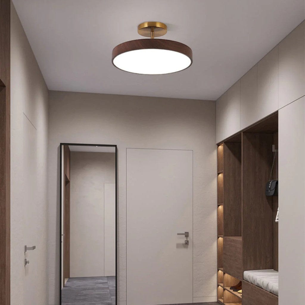 LumiShell Scandinavian Semi Flush Mount Ceiling Light Boldenn
