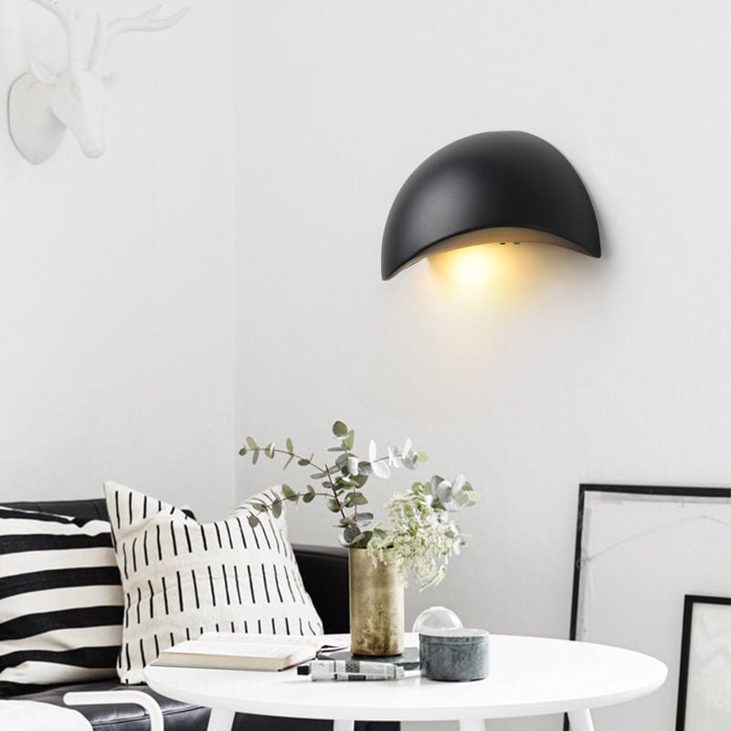Minimalist Half-Round Nordic LED Wall Light