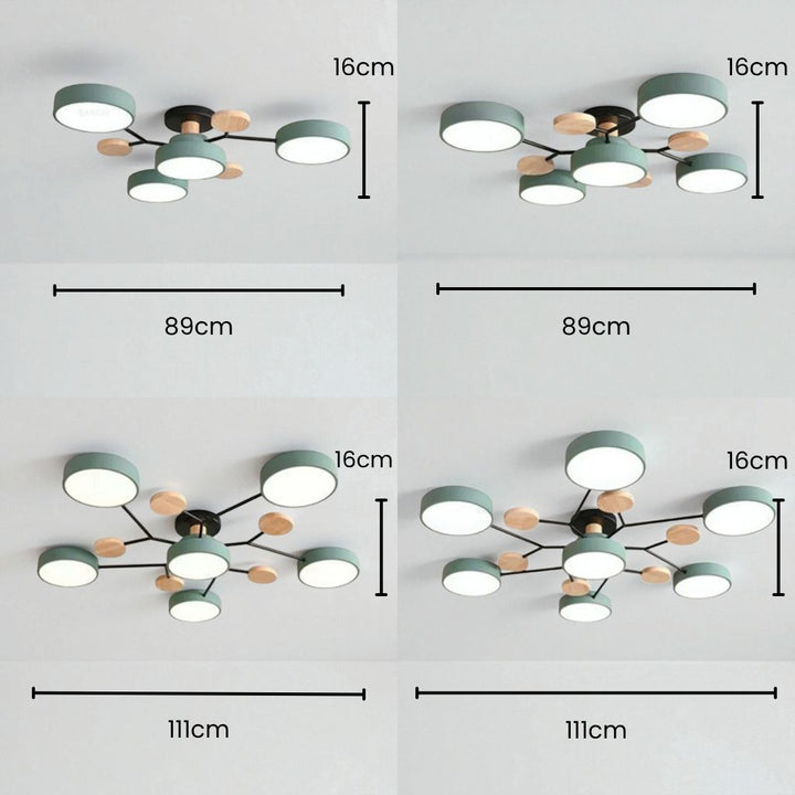 Orbitra Multi Head Circular Living Room Ceiling Light