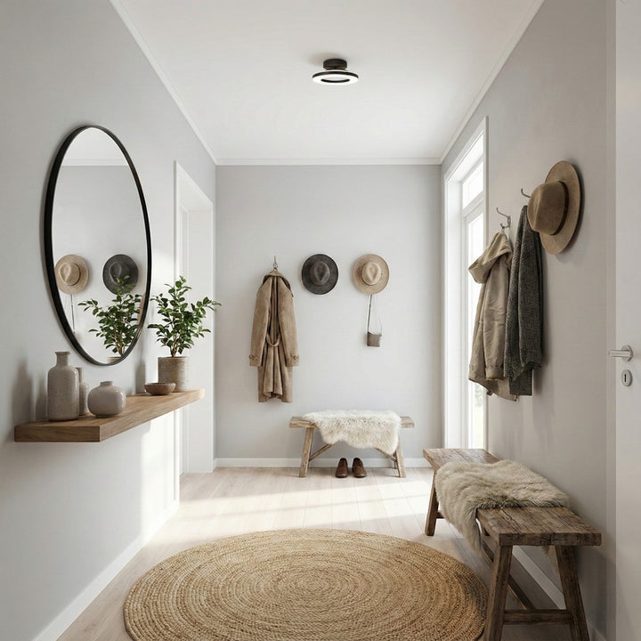 Floating Halo Semi Flush Mount Ceiling Light