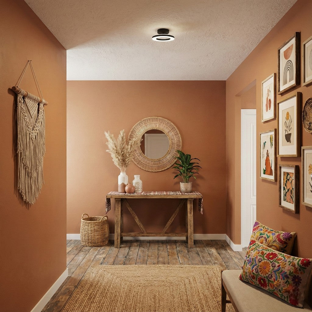 Floating Halo Semi Flush Mount Ceiling Light