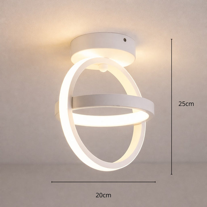 Modern LED Double Ring Flush Mount Ceiling Lamp