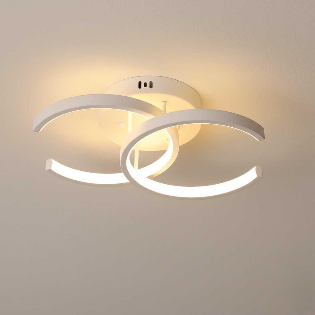 Modern LED Double Ring Flush Mount Ceiling Lamp