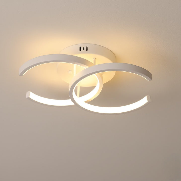 Modern LED Double Ring Flush Mount Ceiling Lamp