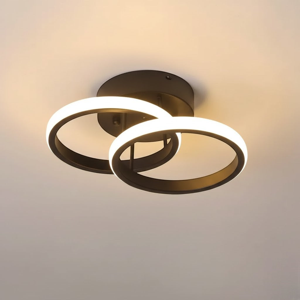 Modern LED Double Ring Flush Mount Ceiling Lamp