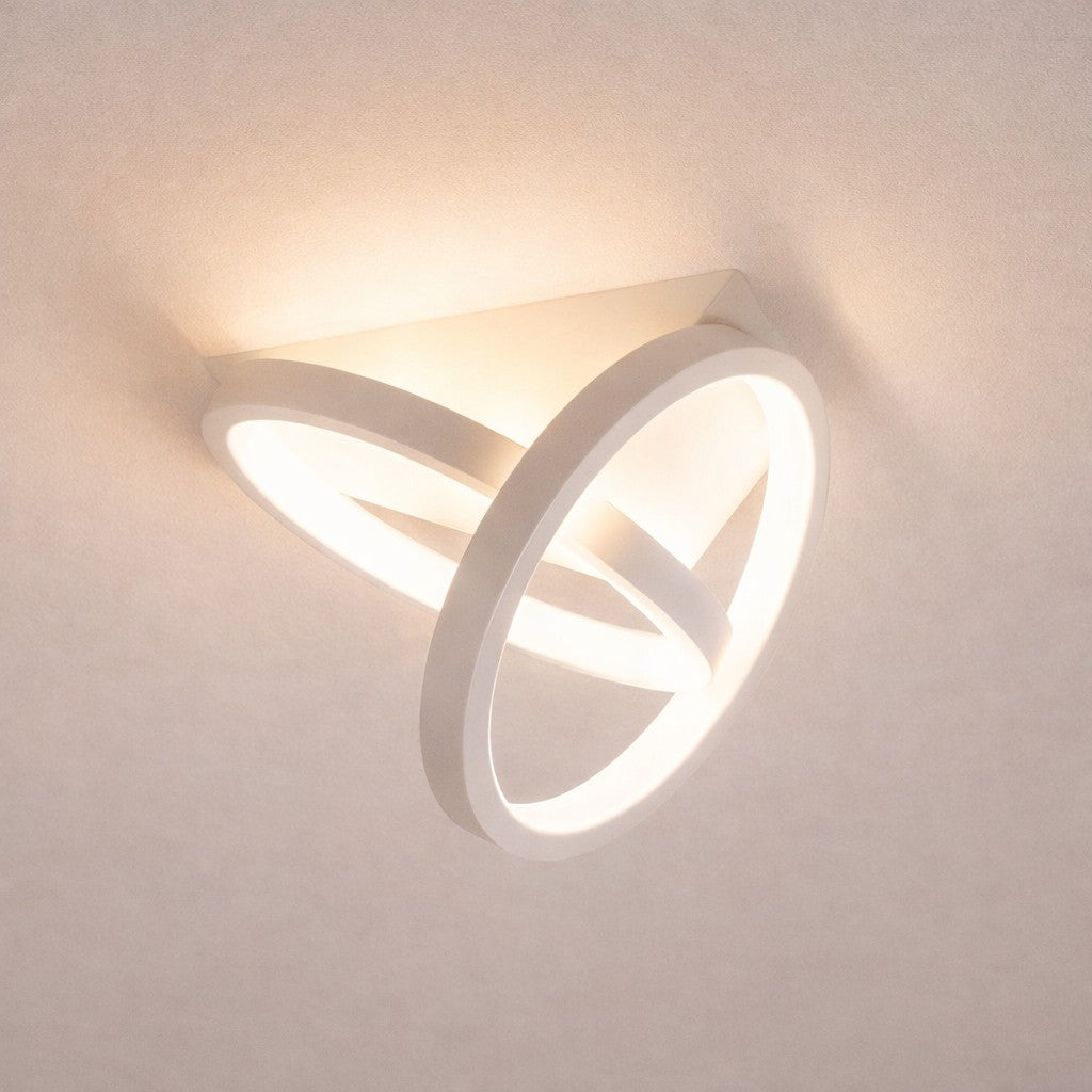 Modern LED Double Ring Flush Mount Ceiling Lamp