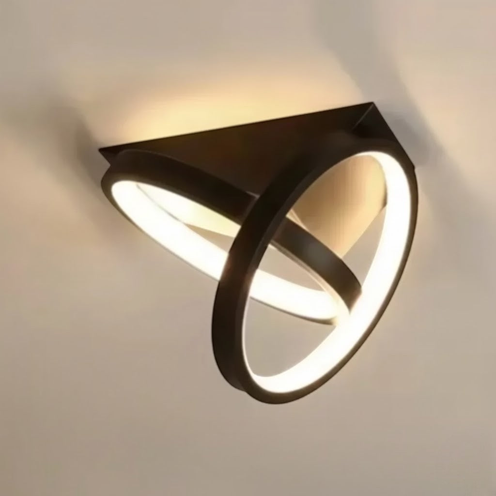 Modern LED Double Ring Flush Mount Ceiling Lamp