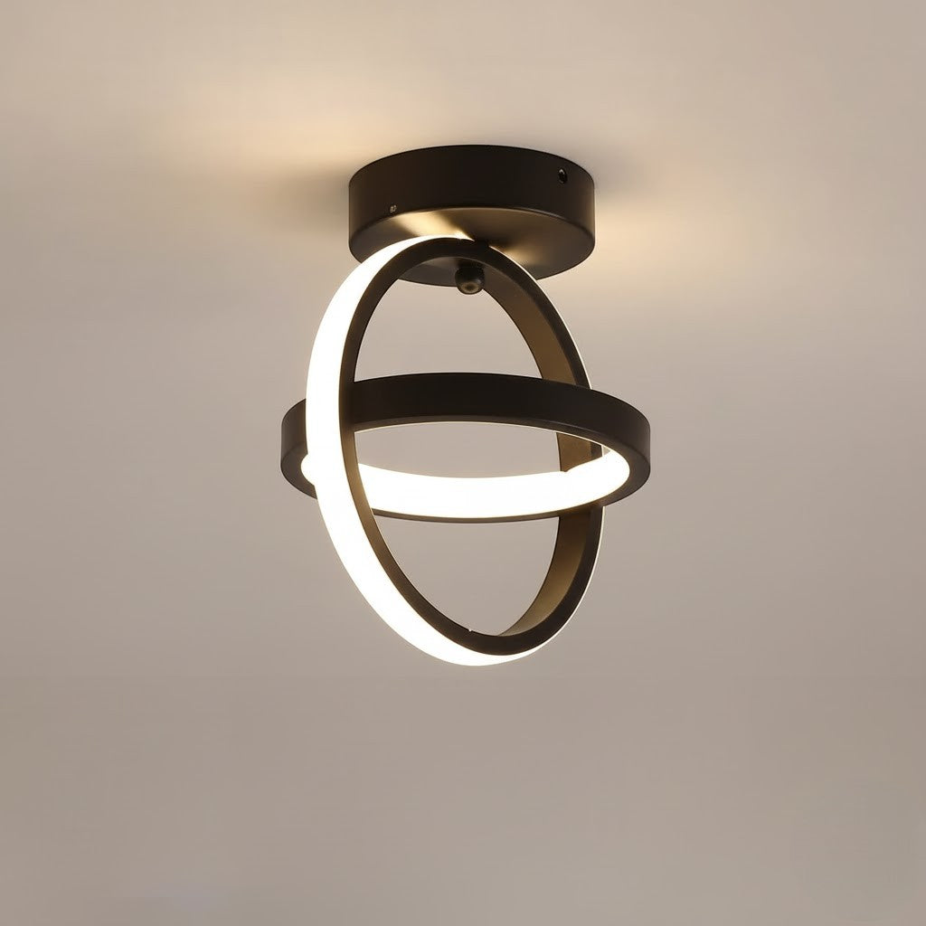 Modern LED Double Ring Flush Mount Ceiling Lamp