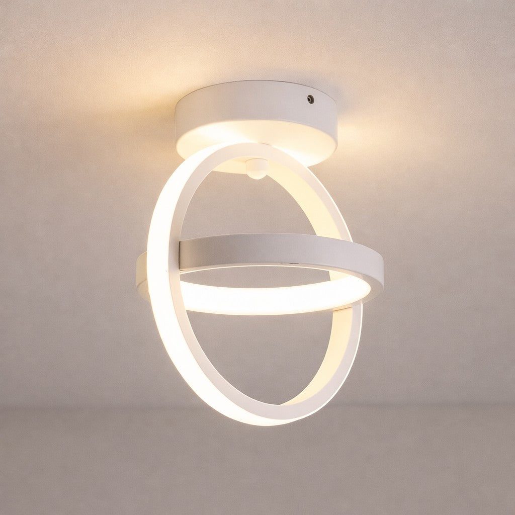 Modern LED Double Ring Flush Mount Ceiling Lamp