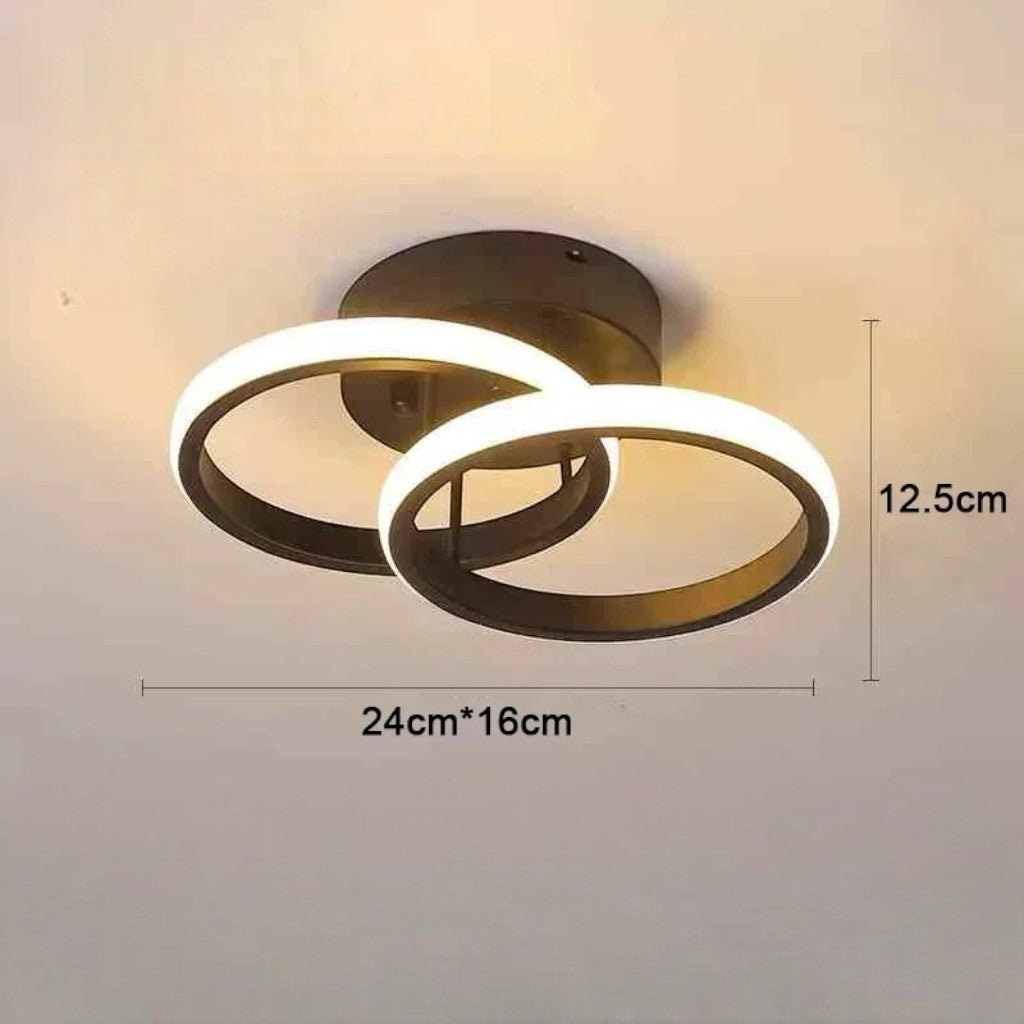 Modern LED Double Ring Flush Mount Ceiling Lamp