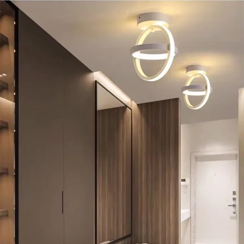 Modern LED Double Ring Flush Mount Ceiling Lamp