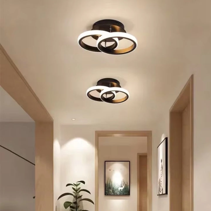 Modern LED Double Ring Flush Mount Ceiling Lamp