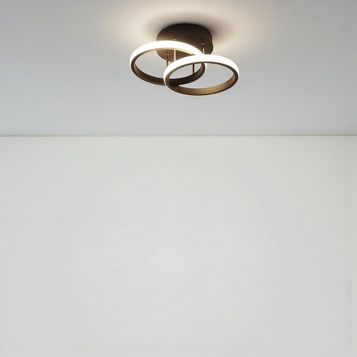 Modern LED Double Ring Flush Mount Ceiling Lamp