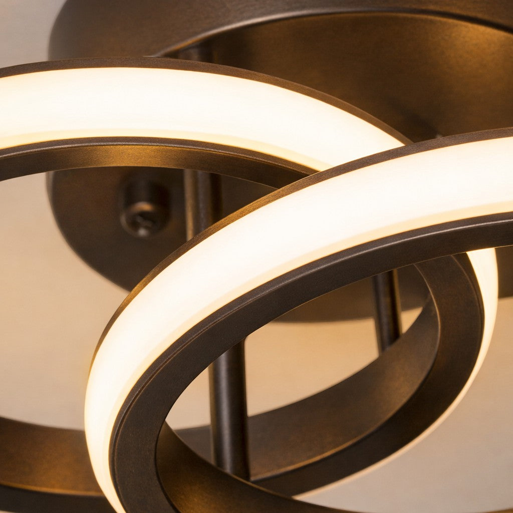 Modern LED Double Ring Flush Mount Ceiling Lamp