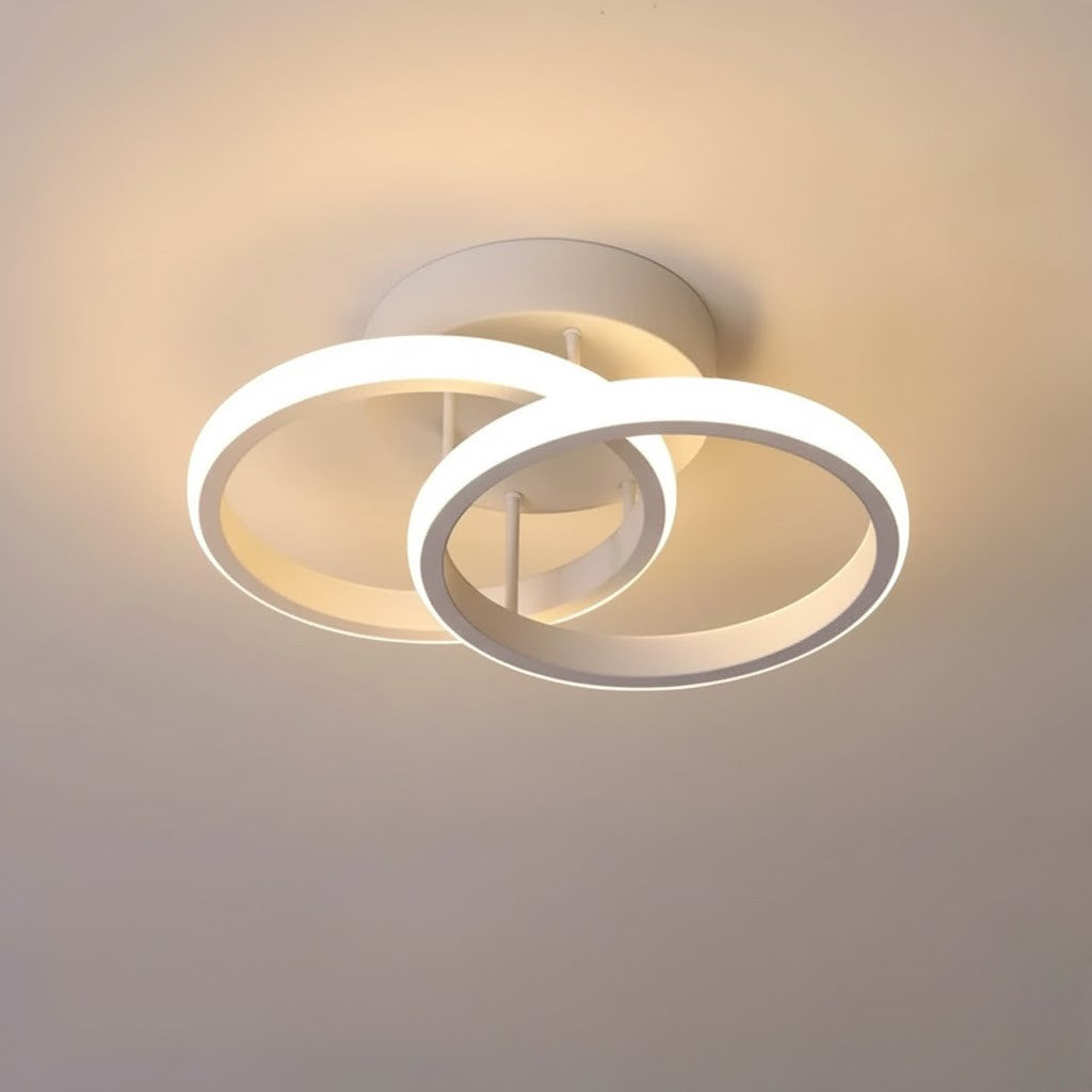 Modern LED Double Ring Flush Mount Ceiling Lamp