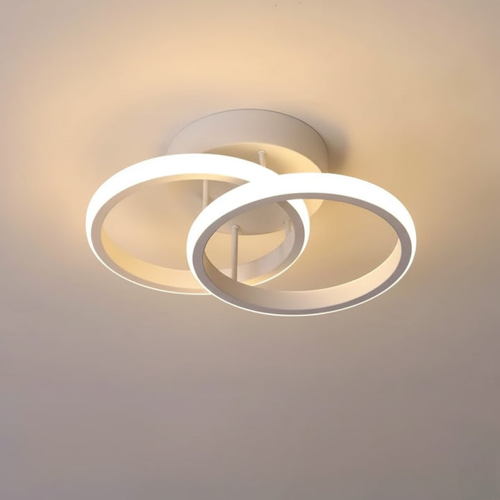 Modern LED Double Ring Flush Mount Ceiling Lamp