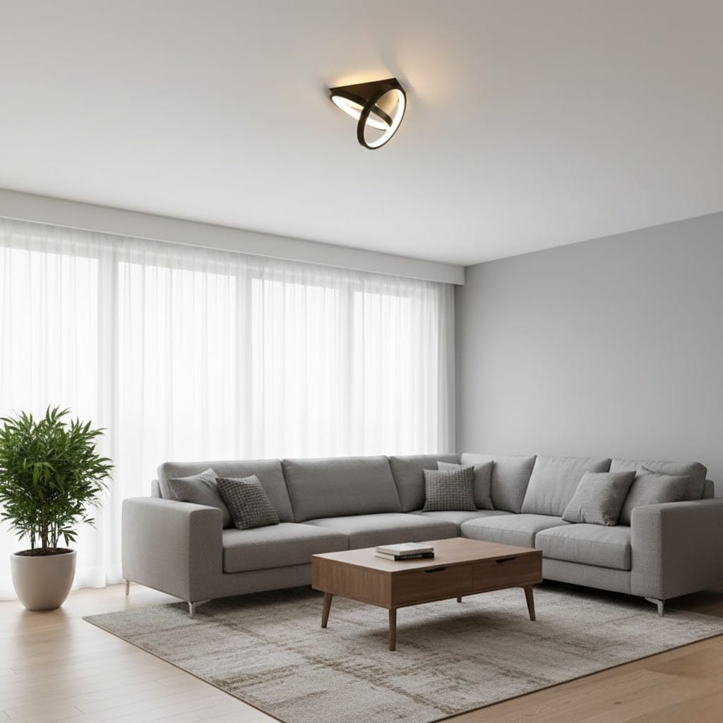 Modern LED Double Ring Flush Mount Ceiling Lamp Boldenn
