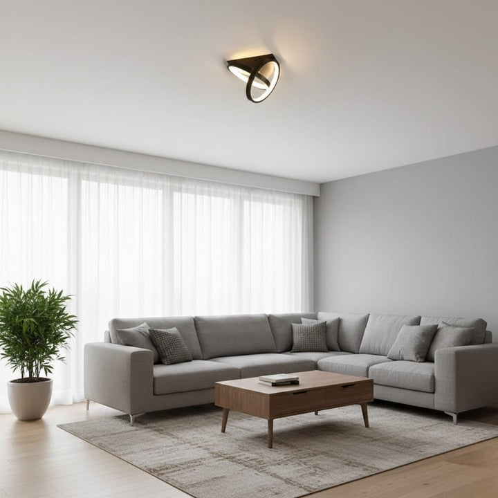 Modern LED Double Ring Flush Mount Ceiling Lamp Boldenn