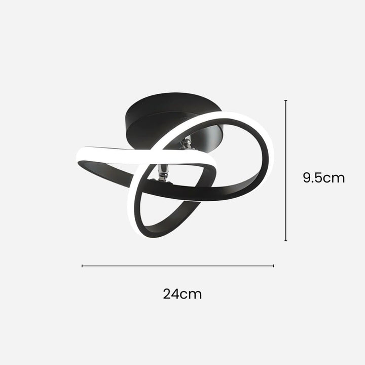 Modern Spiral Semi Flush Mount Ceiling Light Boldenn