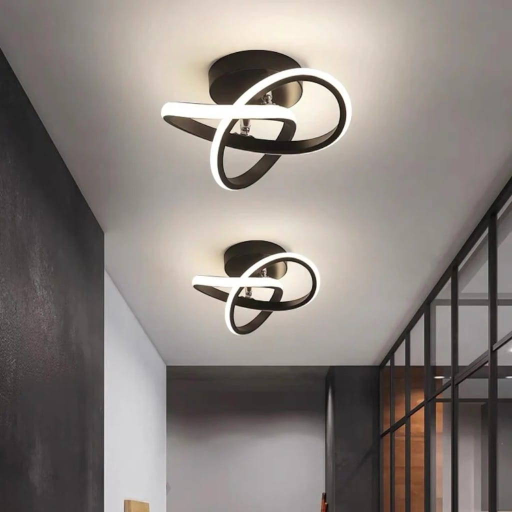 Modern Spiral Semi Flush Mount Ceiling Light Boldenn
