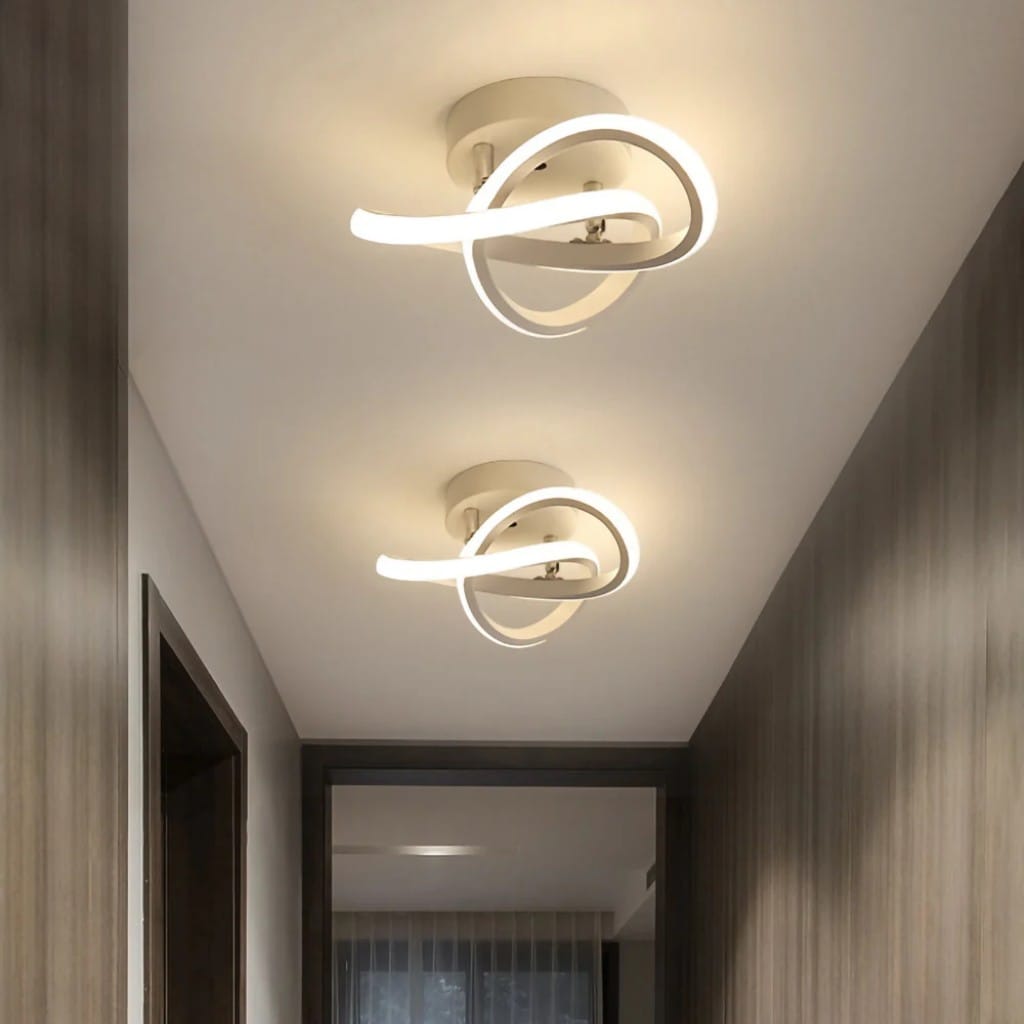 Modern Spiral Semi Flush Mount Ceiling Light Boldenn