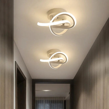 Modern Spiral Semi Flush Mount Ceiling Light Boldenn