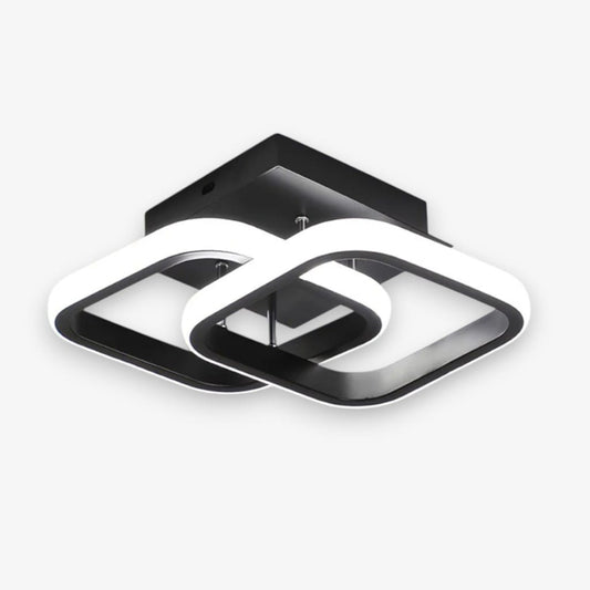 Modern Square LED Semi Flush Mount Ceiling Light Boldenn