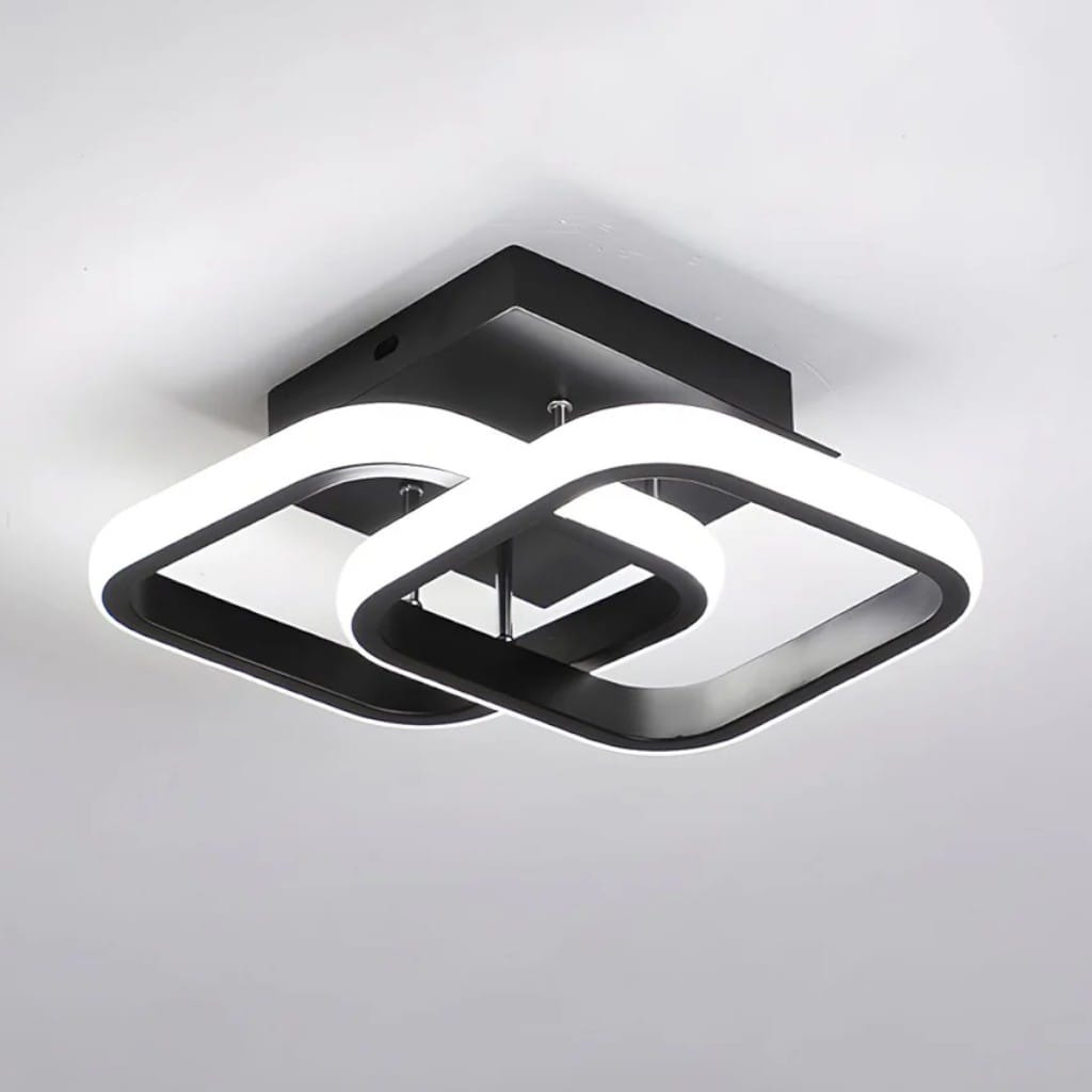 Modern Square LED Semi Flush Mount Ceiling Light Boldenn