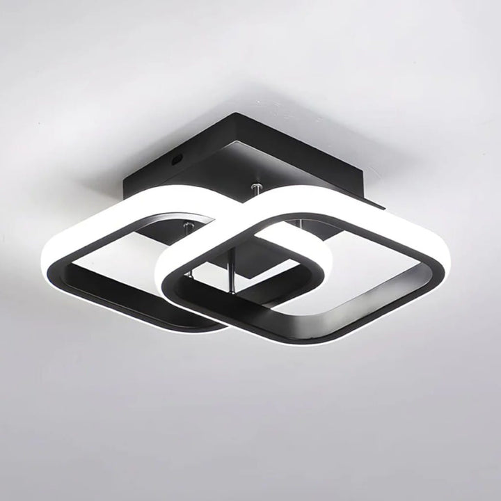 Modern Square LED Semi Flush Mount Ceiling Light Boldenn