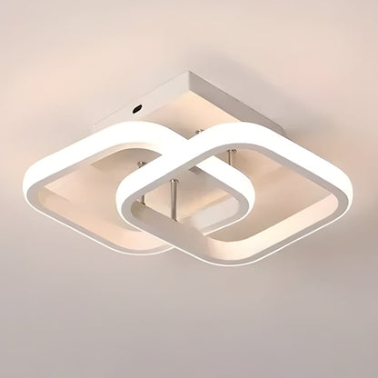 Modern Square LED Semi Flush Mount Ceiling Light Boldenn